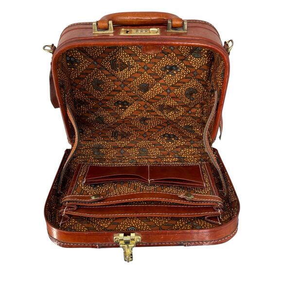 Bosboom Orient Express Vintage Wicker Leather Hard Case Travel Bag Crossbody - Picture 4 of 16